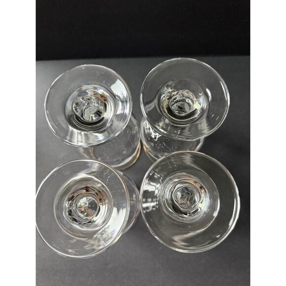 Libbey Vtg. Water Goblet Wine Glasses Embossed Pinecone Bough Tulip Shape (4) - Picture 7 of 7